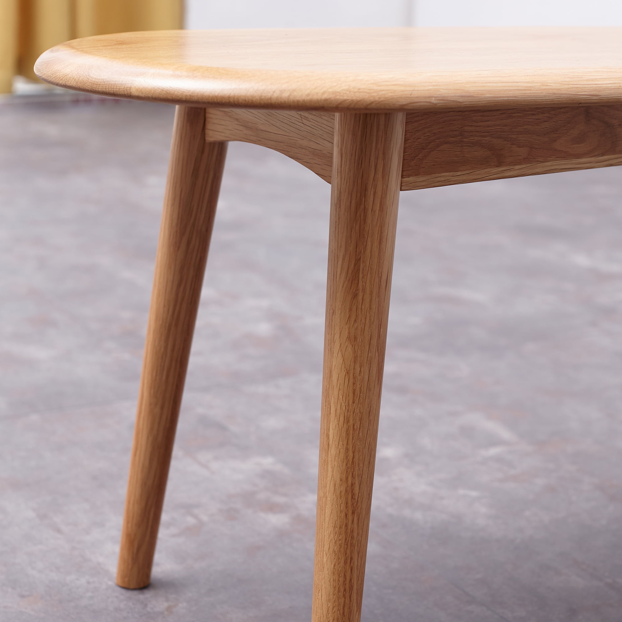 MAYEERTY Solid Oak Dining Bench – 47" Natural Wood Bench for Dining & Living Spaces