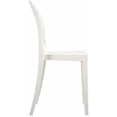 thumbnail image 6 of 2xhome Set of 4 Modern Contemorary Dining Ghost Side Chairs Stackable Victorian Acrylic Plastic Vanity Chairs, White, 6 of 10