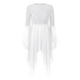 thumbnail image 3 of Zaldita Liturgical Praise Dance Dress for Women Shiny Sequins Lyrical Worship Dance Tunic White M, 3 of 7