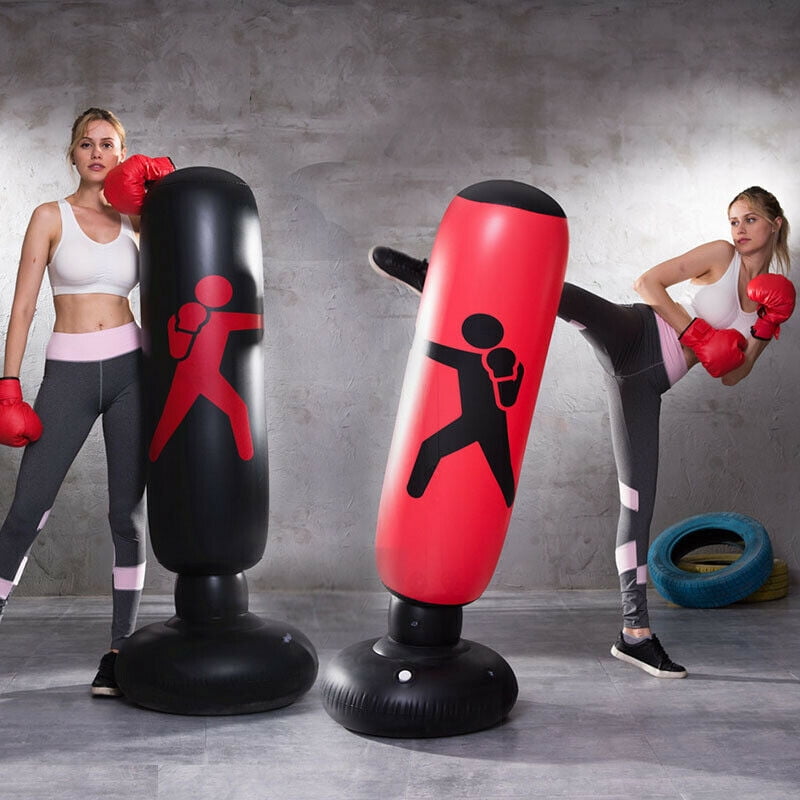 63'' Adult Inflatable Punching Bag Free Standing Boxing Sport Training Sandbag 