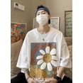 thumbnail image 2 of Summer New Casual Loose T-shirt Short Sleeved Men‘s Fashion Loose Printing Large 8XL Hip Hop Couple Wear Half Sleeve Cotton Top, 2 of 7