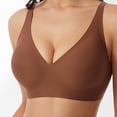thumbnail image 6 of SPZTSX Women's Deep V Plunge Wireless Bra - Seamless No Underwire Push Up T-Shirt Bralette, 6 of 7