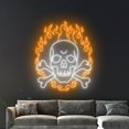 thumbnail image 5 of Handmadetneonsign Fire Skull Neon Sign, Fire Skeleton Wall Art Decor, Skeleton Bar Club Wall Decor, 5 of 5