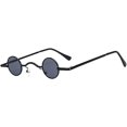 thumbnail image 1 of Lunettes de Soleil Rondes Polarisées Hippie Classiques Rétro Petites Lunettes Rondes Mignonnes Drôles pour Femmes Hommes (Monture Noire), 1 of 4