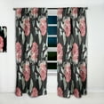 thumbnail image 2 of Designart 'Bituminous Bloom I' Floral Curtain Panel, 2 of 5