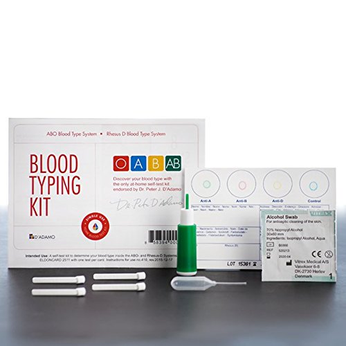 D Adamo Personalized Nutrition Home Blood Type Testing Kit Walmart Com Walmart Com