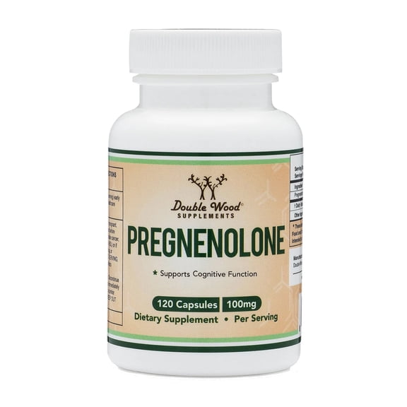 Pregnenolone, Supports Brain and Sleep Health, 100mg x 120 Capsules by Double Wood Supplements