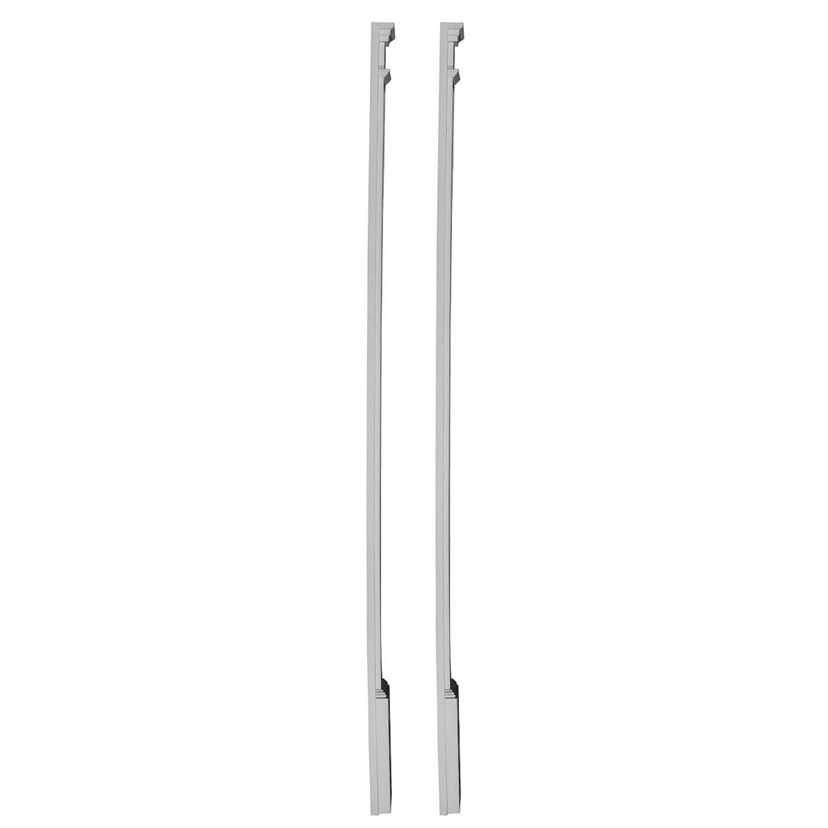 Ekena Millwork 8"W x 108"H x 2 3/4"D with 14" Attached Plinth, Fluted Pilaster (each)