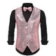 thumbnail image 1 of pstuiky Hombres Tanque, Blusa sin mangas con cuello en V, botones y pajarita con bolsillos estampados a la moda para hombre Chaleco para hombre l, 1 of 3