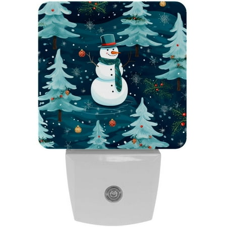 

Christmas snowman LED Square Night Lights: Energy-Efficient and Stylish Illumination Device for Bedrooms and Living Areas Set of 2 200 Characters.