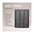 thumbnail image 3 of Closet Armario Plegable De Tela 3 Puertas Portátil Color Gris, 3 of 4