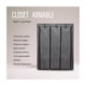 thumbnail image 3 of Closet Armario Plegable De Tela 3 Puertas Portátil Color Gris, 3 of 4