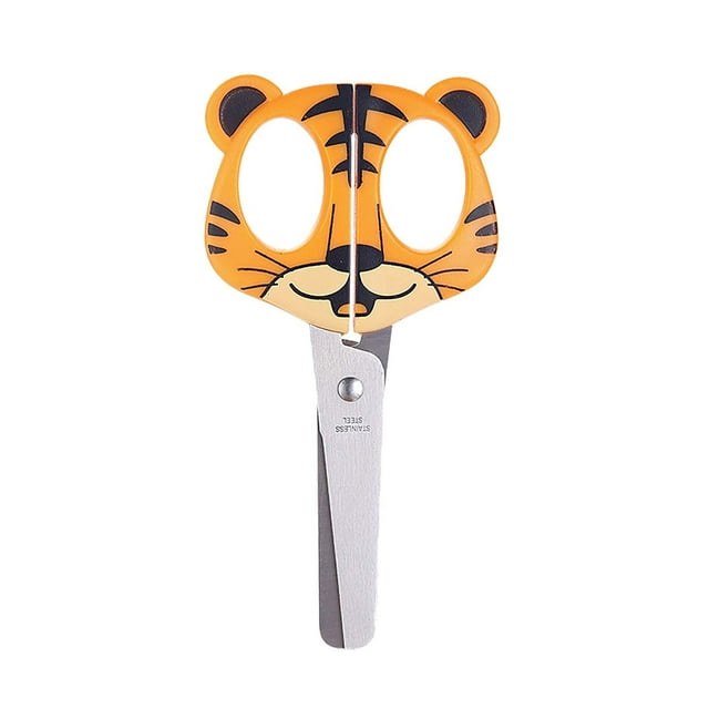Less Than 5 Cutter Scissors for Kids Blunt Scissors Small School Student Craft Scissors Sharp Stainless Cute Animal Shapes