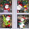thumbnail image 3 of Pegatinas de Navidad para ventana, calcomanía de pared artesanal de copos de nieve de Papá Noel, decoraciones navideñas para el hogar, adornos de Año Nuevo, regalo 2023, 2024, 3 of 4