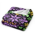 thumbnail image 2 of Kll Fleece Blanket Plush Throw Blanket Mardi Gras5,Soft Fuzzy Cozy Flannel Blanket For Couch Sofa Bed.(40"X30"), 2 of 9