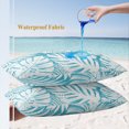 thumbnail image 4 of Lumbar Pillow Covers 20x12 Inch Set of 2, Palm Tree Monstera Waterproof Outdoor Pillow Covers, Teal Aqua Leaf Boho Botanical Tropical Decorative Cushion Pillowcases for Patio Garden Couch Bed, 4 of 9