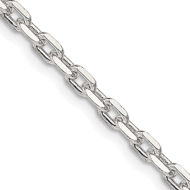 925 Sterling Silver 3.25mm Oval Cable Chain Necklace Pendant Charm Fancy