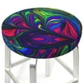 thumbnail image 3 of Bingfone14 Inch Padded Round Bar Stool Cover Cushion With Elastic Fabric Round Chair Seat - Pride Rainbow, 3 of 7
