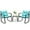 Blue, variant on SgoodS 3 Piece Rocking Bistro Set Wicker Patio Outdoor Furniture Porch Chairs Conversation Sets with Glass Coffee Table (Blue)