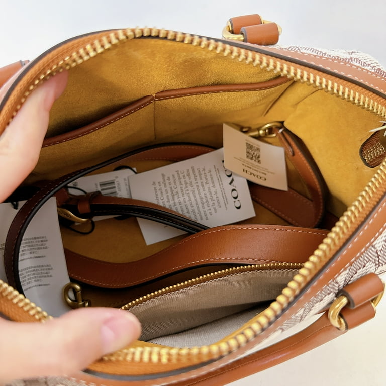 Coach C8529 Ruby Satchel 25 In Signature Textile Jacquard IN COCOA 