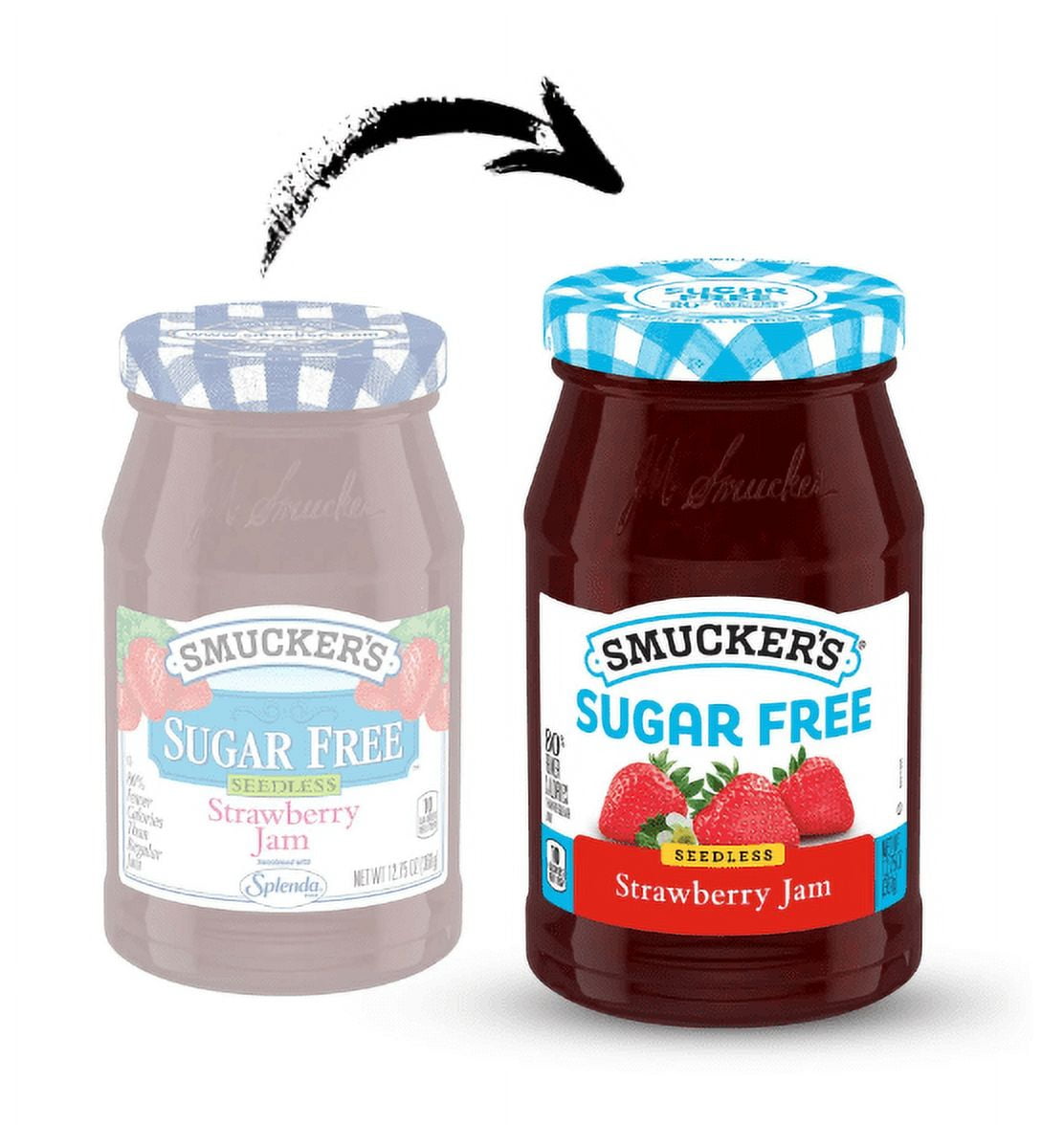 Smucker's Sugar Free Seedless Strawberry Jam with Splenda Brand Sweetener, 12.75 Ounces (Pack of 4)