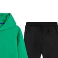 thumbnail image 5 of Gubotare Toddler Boy Clothing Sets Boys Clothes Long Sleeve Hooded Pullover Colorblock Sweatshirt + Pants 2pcs Fall Winter Outfit Set 3T 4T (Green,3-4 Years), 5 of 6