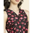 thumbnail image 6 of Moomaya Womens Printed Button Down Midi, Sleeveless Tie-Up Waist Casual Dress, 6 of 9
