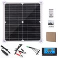 thumbnail image 2 of Kit de panel solar Cargador solar Reutilizable Portátil Flexible Energía solar Cargador de panel solar 12V Panel de carga de batería de automóvil con controlador 2 Salida USB 200W Máx. para acampar Co, 2 of 11