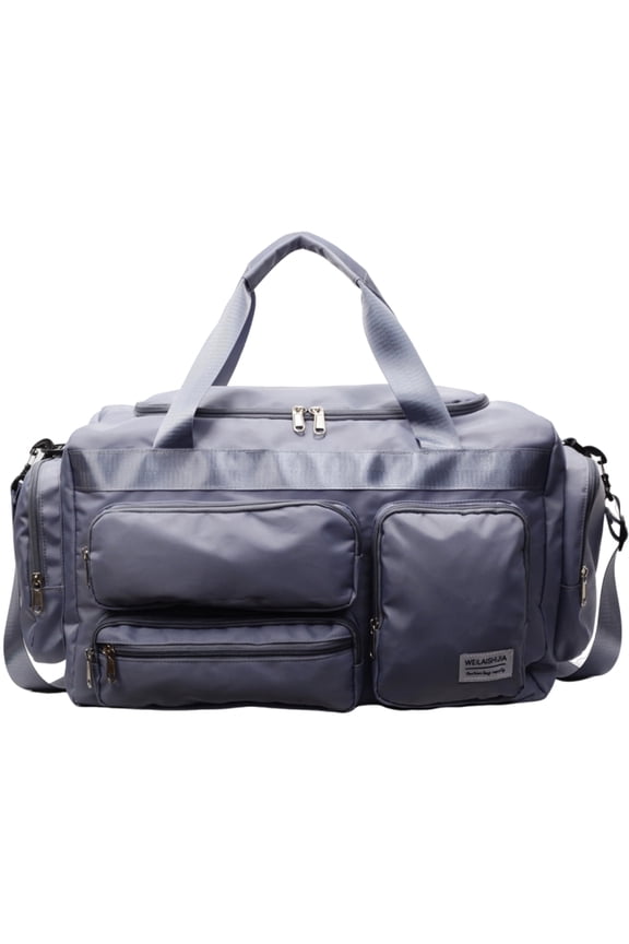 Gym Bags with Shoe Compartment for Women Men, Travel Duffle Bags Weekenders Overnight Bags for Week Trips, Dark Blue