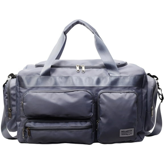 Madiva Gym Bags with Shoe Compartment for Women Men, Travel Duffle Bags Weekenders Overnight Bags for Week Trips, Dark Blue