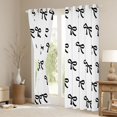 thumbnail image 3 of jejeloiu Kawaii Cartoon Bowtie Curtains Pack of 2 (42x84 Each),Cute Black Bow Curtains Blackout For Girl Kids, 3 of 6