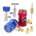 thumbnail image 2 of Kit Adaptador R1234yf Conectores de Ajuste Sólido de Alta Y Baja Presión Kit de Acoplamientos Fáciles de Usar Grifo de Lata Autosellante, 2 of 7