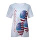 thumbnail image 3 of Moda para mujer Tops Printe Casual Loose Fit Camisetas Blusa Estampado de cuello redondo Camisa Fridja hjk674, 3 of 4