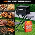 thumbnail image 5 of Costway Portable Tabletop Pellet Grill & 20lbs Apple Wood Pellets Outdoor Smoker BBQ Set  Black, 5 of 12