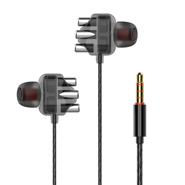 Opolski Casque Filaire Design Ergonomique Anti-Enroulement Transparent Multi-Core avec Micro pour Musique