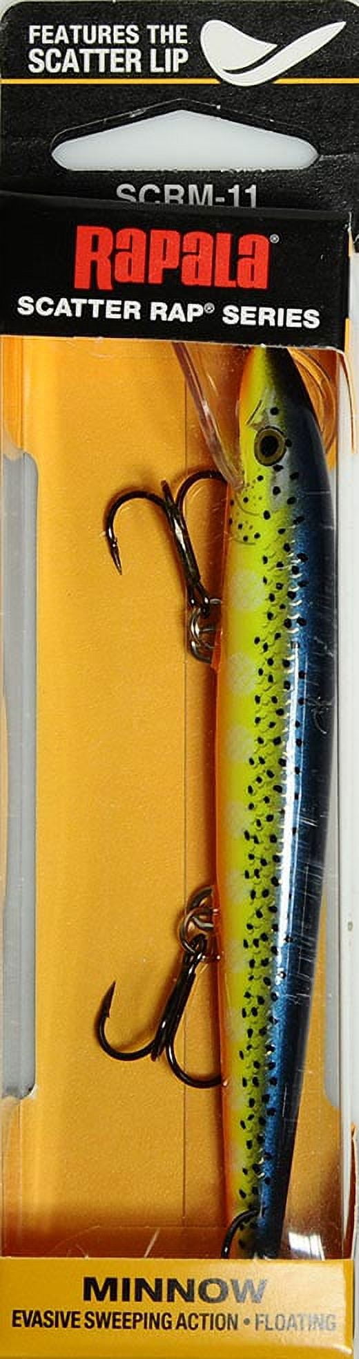 (4 pack) Rapala Scatter Rap Minnow 11 Fishing Lure 4 3/8" 3/16oz Hot Steel