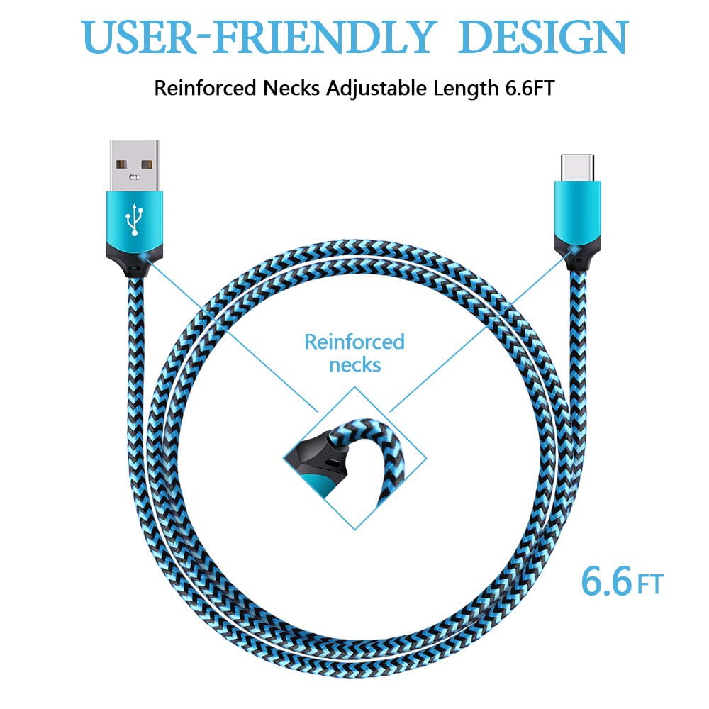 MHAWBL-USB C Cable for iPhone 17e 17 Air 16e 16 15 Pro Max 15Pro, Type C Cable Fast Charging Phone Charger Braided Android Cord for Samsung Galaxy S16 S25 S24 Ultra S23 A17 Google Pixel 9a 10 USBC Wi