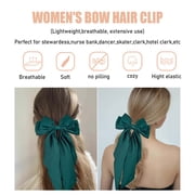 Big Hair Bows for Women, 10Pcs Big Hair Ribbon with Long Tail, Long Silky Satin Hair Clip for Girls, Colorful French Style Barrettes Large Hair Accessories, Cute Gifts for Little Girl Womens