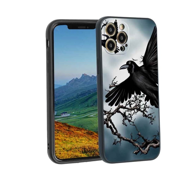 Compatible with iPhone 12 Pro Phone Case, Raven Case Silicone Protective for Teen Girl Boy Case for iPhone 12 Pro
