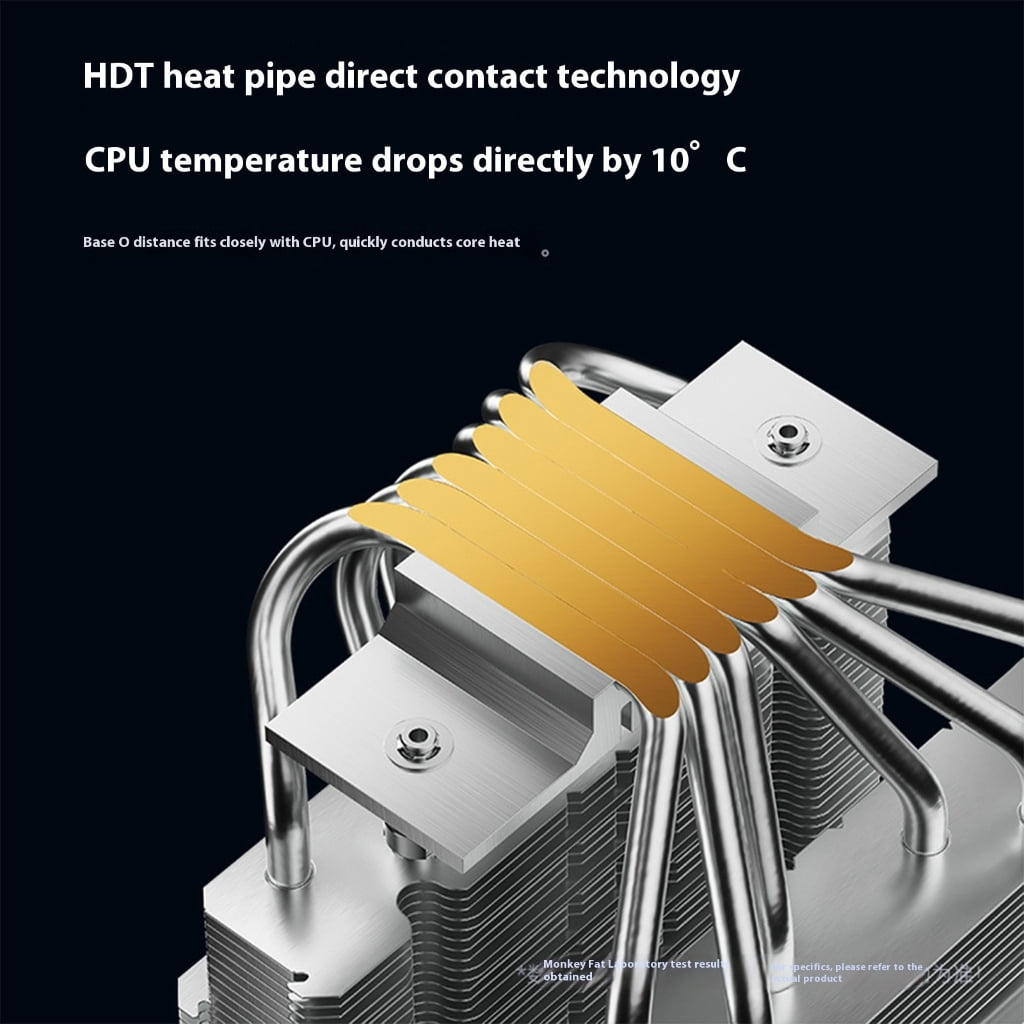 WINDLAND Compactly 145mm ARGB CPU Air Coolers 6Thermal Tube PWM Intelligent CPU Fan Control For Gaming PCs And Workstations