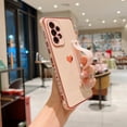 thumbnail image 2 of Feishell Case For Galaxy A53 5G, Cute Luxury Plating Love Heart with Camera Protection,Soft TPU Bumper Small Love Pattern,Protective Wrist Strap Kickstand Case For Samsung Galaxy A53 5G, Pink, 2 of 14