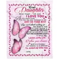 thumbnail image 3 of LHSHID Personalized Custom Name Message Text Blanket from Dad & Mom to My Daughter I Love You Laugh Love Live Throw Blanket, 3 of 6