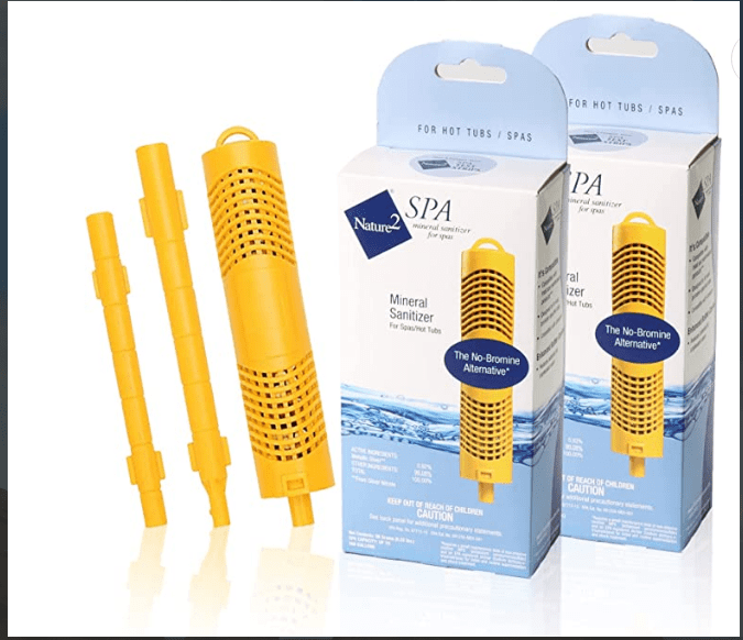 Nature2 Mineral Filter Rods Easy to Use Pool Filter Cartridges, ABS Yellow, 2 Boxes