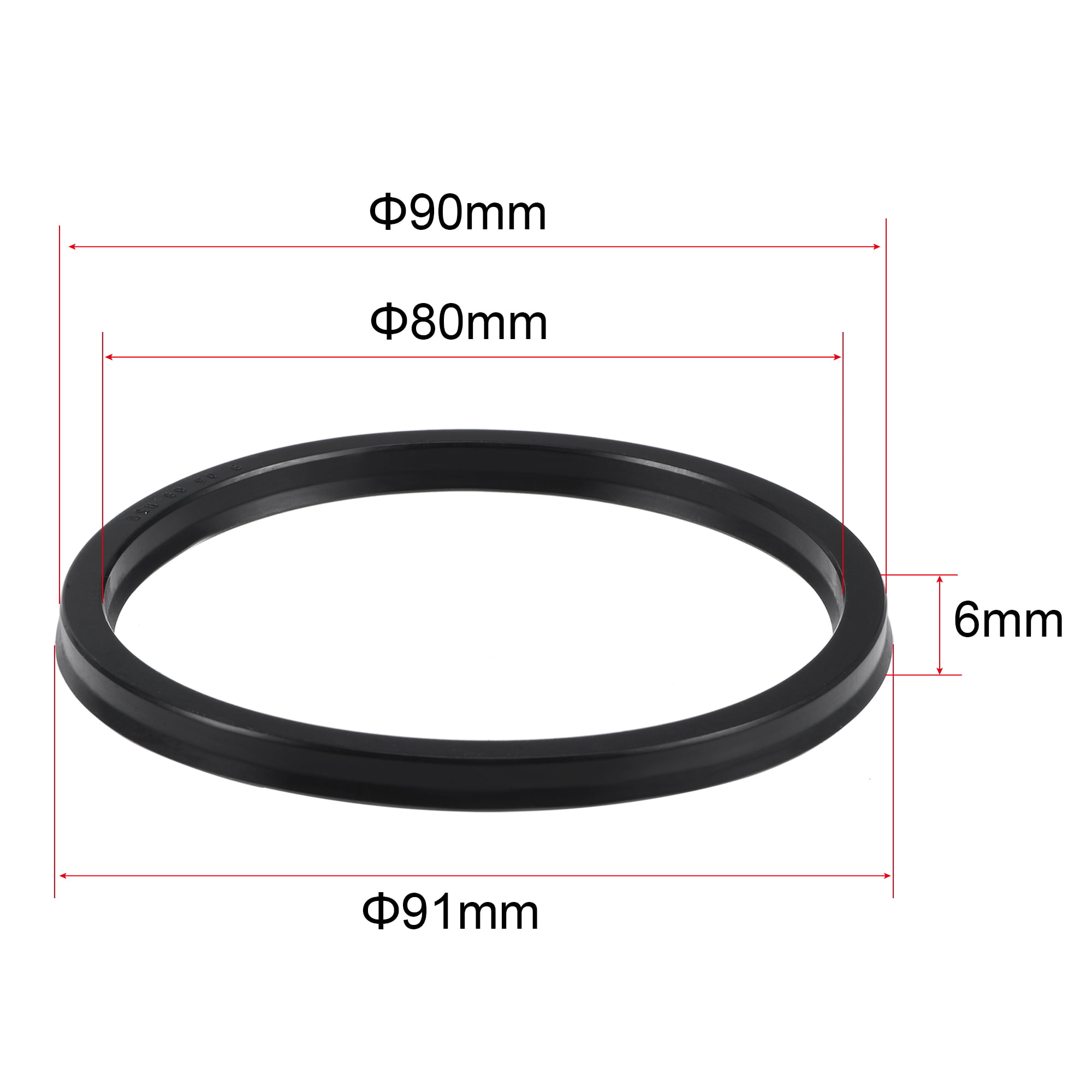 uxcell Car Hydraulic Cylinder 70mm x 80mm x 6mm USH Rubber Oil Seal Ring 