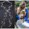 thumbnail image 3 of CoCoMangos Hair Vine - Elegant Accessories for Weddings, Bridesmaids, and Flower Girls, Suitable for All Hair Types (Silver Flower 100), 3 of 6
