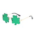 thumbnail image 1 of Gafas de sol con trébol de cuatro hojas para el Día de San Patricio, divertidas y con fotos, decoración de fiesta irlandesa, gafas de sol con trébol verde, 1 of 8