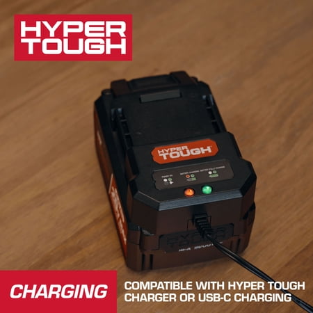 Hyper Tough 20V 2Ah USB A C Battery for Hyper Tough 20V Max Cordless Tools