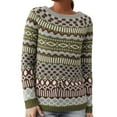 thumbnail image 2 of Chandails pour Femmes 2025 Hiver Tendance Décontracté Ample à Manches Longues Tricoté Chandail Haut, 2 of 5
