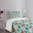thumbnail image 5 of Ambesonne Pirates Quilted Bedspread Set 2 Pcs, Cartoon Piracy Elements, Twin Size, Multicolor, 5 of 6