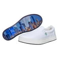 thumbnail image 4 of MaCae Unisex Canvas with Fur Slip on Fashion Shoe with Unique Sole Sneakers, White/New York, 5M/7W, 4 of 7